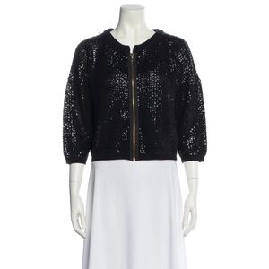 Marc by Marc Jacobs Sequin Black Zip Up Cardigan